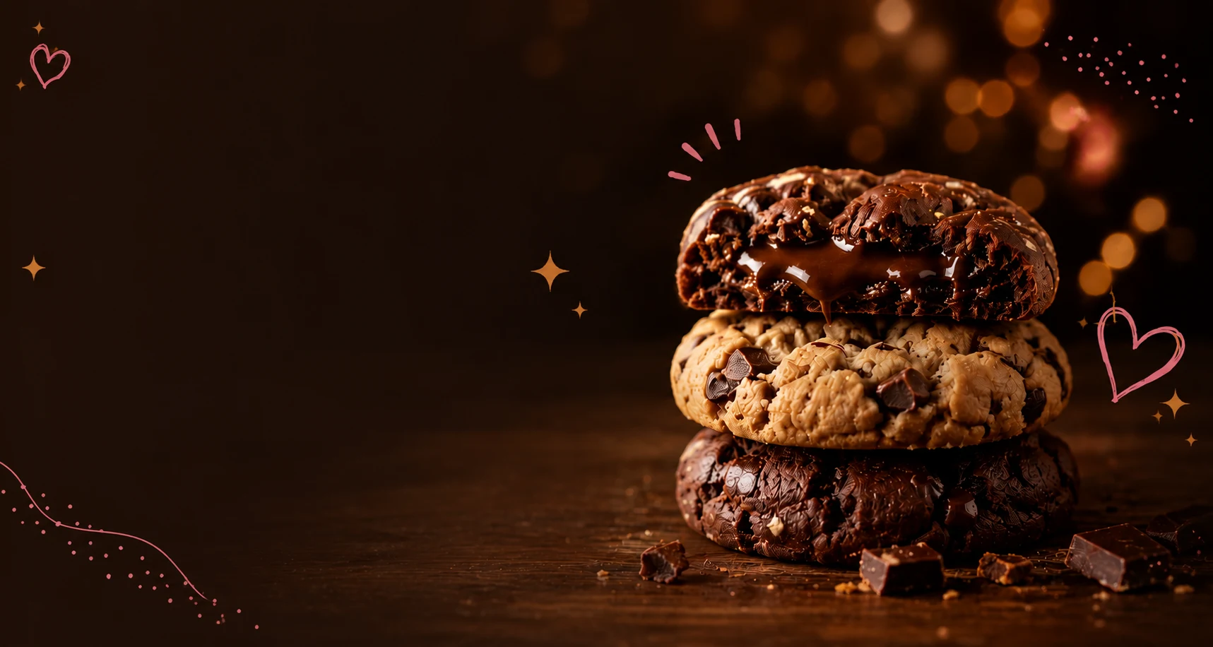 Cookies Artesanais Recheados Doce Vontade